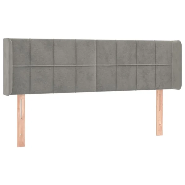 Boutique VidaXL Tête De Lit à LED Gris Clair 147x16x78/88 Cm Velours 3