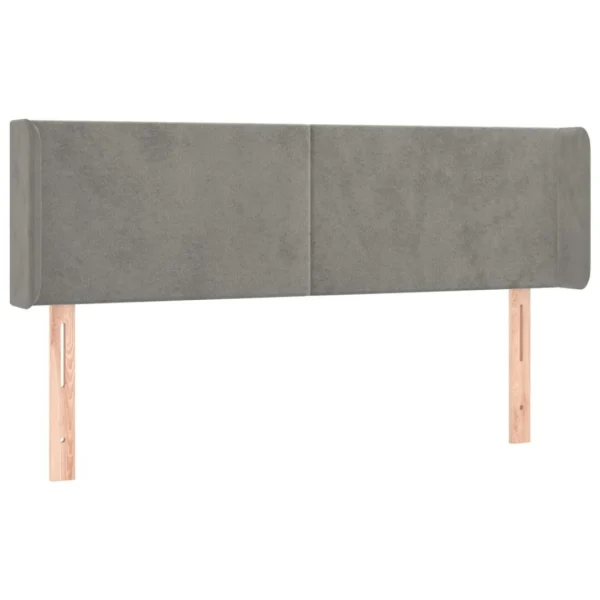 à prix très bas VidaXL Tête De Lit à LED Gris Clair 147x16x78/88 Cm Velours 3