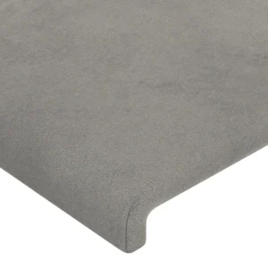 à prix très bas VidaXL Tête De Lit à LED Gris Clair 147x16x78/88 Cm Velours 13