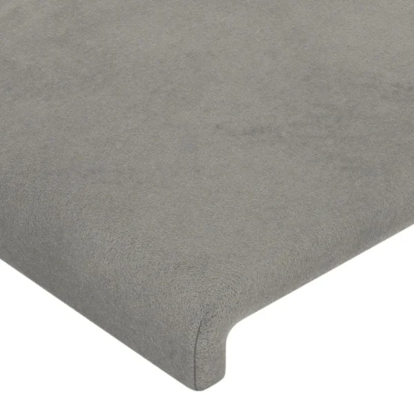 à prix très bas VidaXL Tête De Lit à LED Gris Clair 147x16x78/88 Cm Velours 5