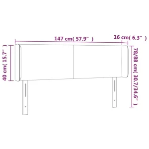 à prix très bas VidaXL Tête De Lit à LED Gris Clair 147x16x78/88 Cm Velours 15