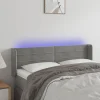grande surprise VidaXL Tête De Lit à LED Gris Clair 147x16x78/88 Cm Velours 17