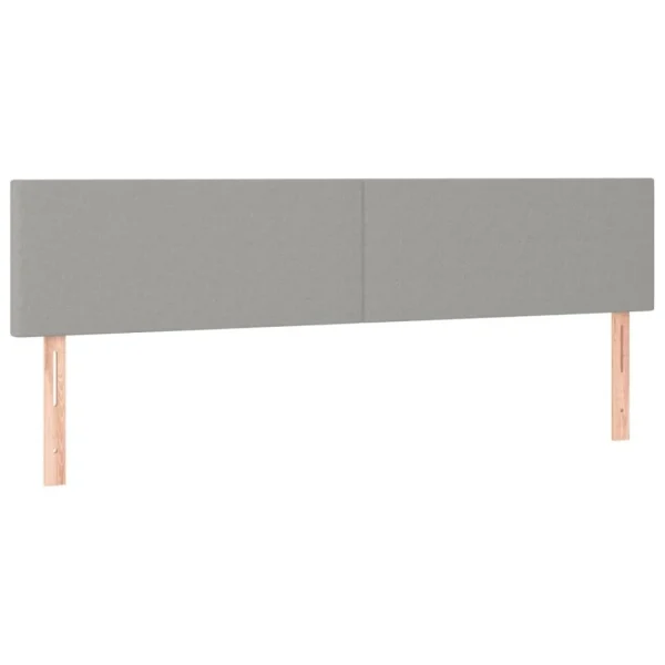 VidaXL Tête De Lit à LED Gris Clair 180x5x78/88 Cm Tissu Neuve avec étiquette 4