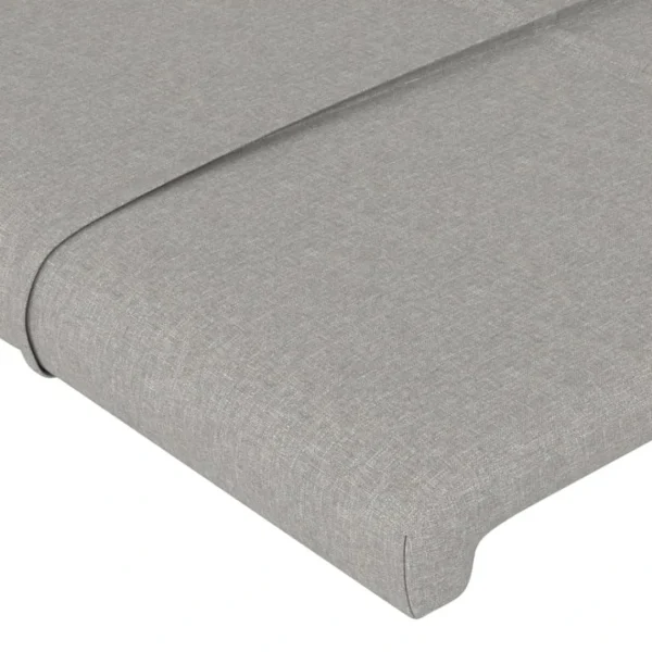 VidaXL Tête De Lit à LED Gris Clair 183x16x78/88 Cm Tissu Large choix en ligne 5