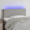 vente à bas prix VidaXL Tête De Lit à LED Gris Clair 80x5x78/88 Cm Tissu 17