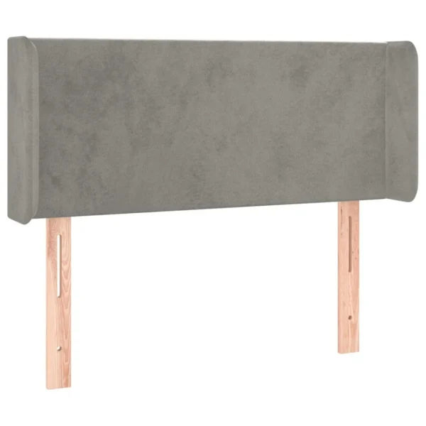 vente à bas prix VidaXL Tête De Lit à LED Gris Clair 83x16x78/88 Cm Velours 3