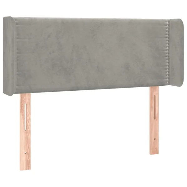 VidaXL Tête De Lit à LED Gris Clair 83x16x78/88 Cm Velours Vente 3