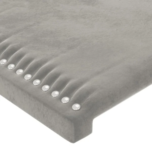 VidaXL Tête De Lit à LED Gris Clair 83x16x78/88 Cm Velours Vente 5