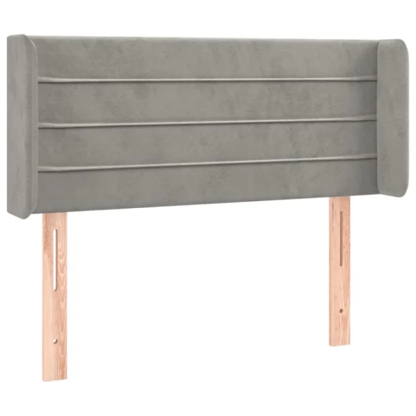 marque pas cher VidaXL Tête De Lit à LED Gris Clair 83x16x78/88 Cm Velours 3