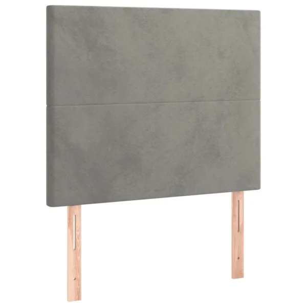 VidaXL Tête De Lit à LED Gris Clair 90x5x118/128 Cm Velours achat pas cher 4