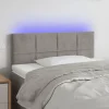 VidaXL Tête De Lit à LED Gris Clair 90x5x78/88 Cm Velours destockage 17