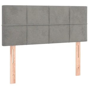 VidaXL Tête De Lit à LED Gris Clair 90x5x78/88 Cm Velours destockage 11