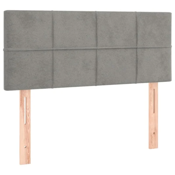 VidaXL Tête De Lit à LED Gris Clair 90x5x78/88 Cm Velours destockage 4