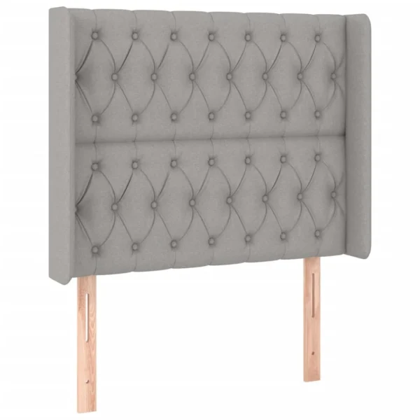 Livraison rapide VidaXL Tête De Lit à LED Gris Clair 93x16x118/128 Cm Tissu 3