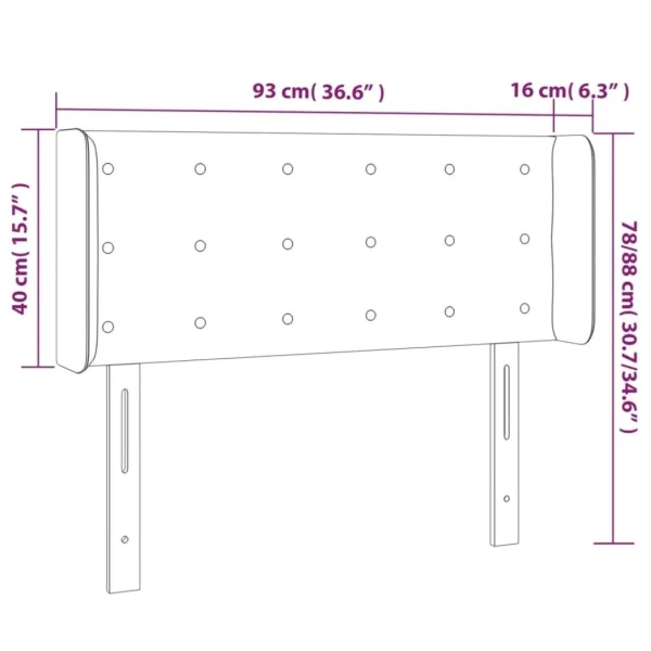 REMISE allant jusqu. VidaXL Tête De Lit à LED Gris Clair 93x16x78/88 Cm Tissu 6