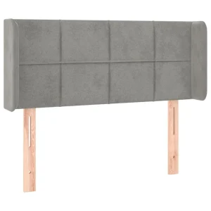 mode pas cher VidaXL Tête De Lit à LED Gris Clair 93x16x78/88 Cm Velours 9