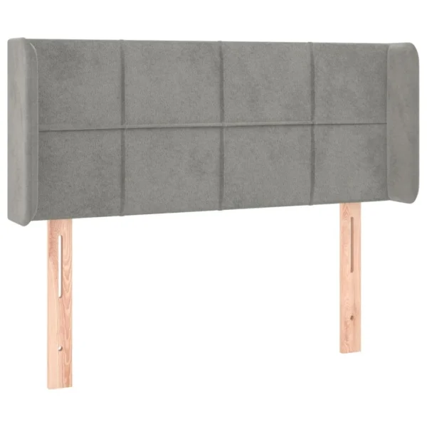 mode pas cher VidaXL Tête De Lit à LED Gris Clair 93x16x78/88 Cm Velours 3