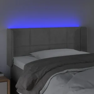 mode pas cher VidaXL Tête De Lit à LED Gris Clair 93x16x78/88 Cm Velours 11