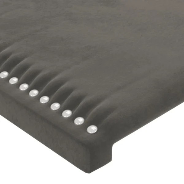 VidaXL Tête De Lit à LED Gris Foncé 100x5x78/88 Cm Velours Nouvelle Collection 5