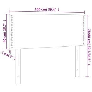 VidaXL Tête De Lit à LED Gris Foncé 100x5x78/88 Cm Velours Nouvelle Collection 15
