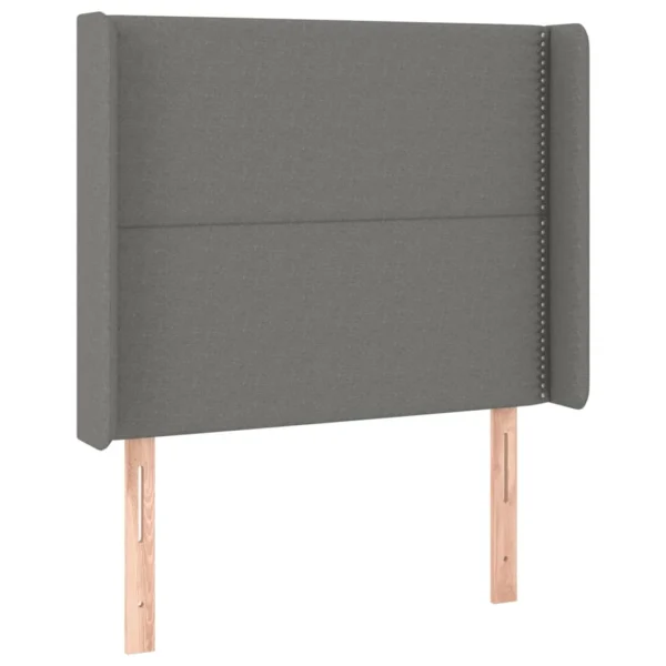 Top ventes VidaXL Tête De Lit à LED Gris Foncé 103x16x118/128 Cm Tissu 3