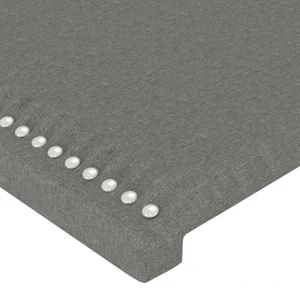 Top ventes VidaXL Tête De Lit à LED Gris Foncé 103x16x118/128 Cm Tissu 13