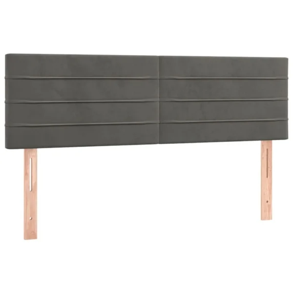 VidaXL Tête De Lit à LED Gris Foncé 144x5x78/88 Cm Velours meilleur cadeau 4