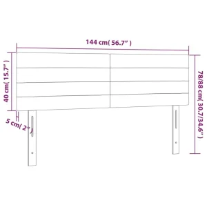 VidaXL Tête De Lit à LED Gris Foncé 144x5x78/88 Cm Velours meilleur cadeau 15