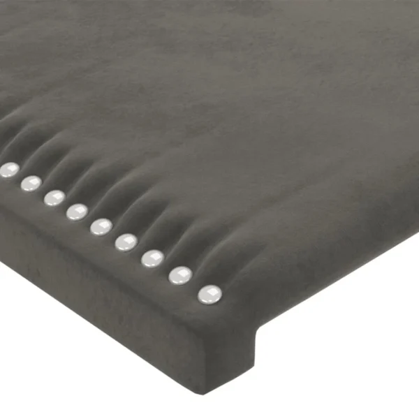 grossiste en ligne VidaXL Tête De Lit à LED Gris Foncé 147x16x118/128 Cm Velours 5
