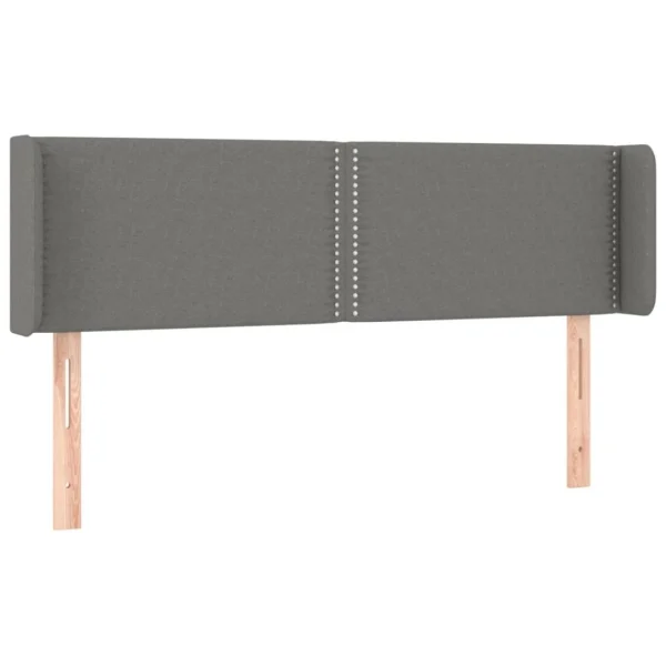 Authenticité garantie VidaXL Tête De Lit à LED Gris Foncé 147x16x78/88 Cm Tissu 3