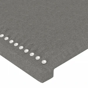 Authenticité garantie VidaXL Tête De Lit à LED Gris Foncé 147x16x78/88 Cm Tissu 13