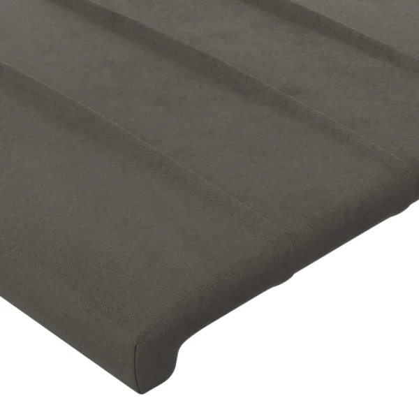 Pas Cher soldes France VidaXL Tête De Lit à LED Gris Foncé 160x5x78/88 Cm Velours 5