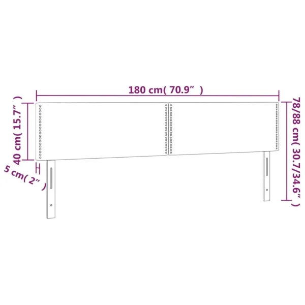 VidaXL Tête De Lit à LED Gris Foncé 180x5x78/88 Cm Velours Protections acheteurs 6