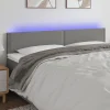 VidaXL Tête De Lit à LED Gris Foncé 200x5x78/88 Cm Tissu boutiqued en ligne 19