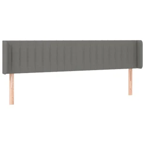 VidaXL Tête De Lit à LED Gris Foncé 203x16x78/88 Cm Tissu meilleure qualité 9
