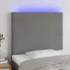 Large choix en ligne VidaXL Tête De Lit à LED Gris Foncé 80x5x118/128 Cm Tissu 17