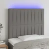 mode pas cher VidaXL Tête De Lit à LED Gris Foncé 80x5x118/128 Cm Tissu 17