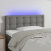 VidaXL Tête De Lit à LED Gris Foncé 80x5x78/88 Cm Tissu à prix d'occasion 17