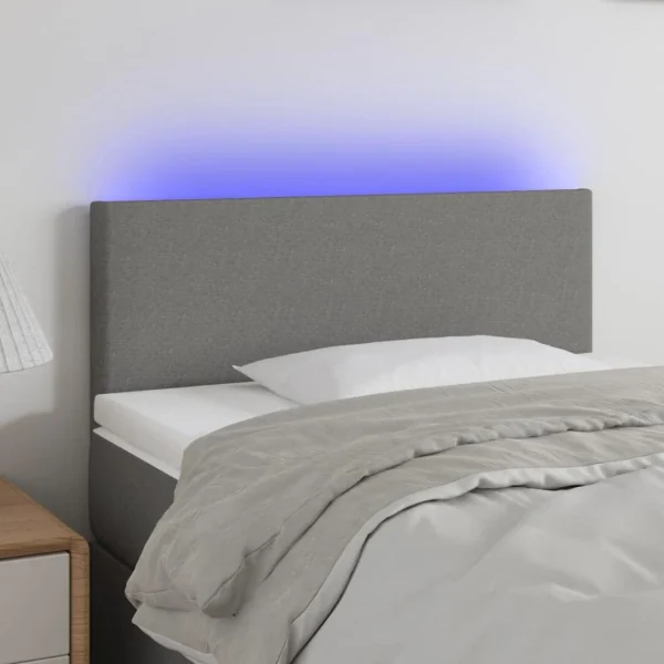 VidaXL Tête De Lit à LED Gris Foncé 80x5x78/88 Cm Tissu Livraison rapide 1