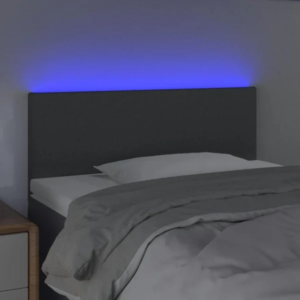 VidaXL Tête De Lit à LED Gris Foncé 80x5x78/88 Cm Tissu Livraison rapide 3