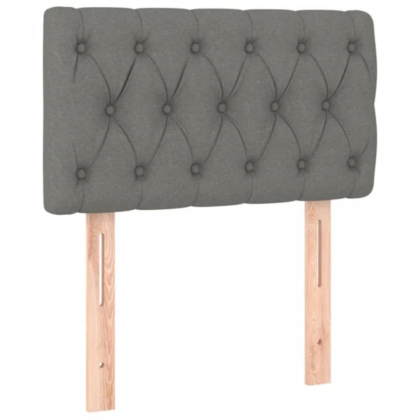 achat pas cher VidaXL Tête De Lit à LED Gris Foncé 80x7x78/88 Cm Tissu 4
