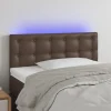 VidaXL Tête De Lit à LED Marron 100x5x78/88 Cm Similicuir haute qualité 19