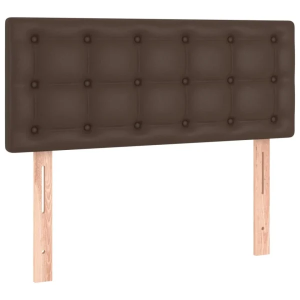 VidaXL Tête De Lit à LED Marron 100x5x78/88 Cm Similicuir haute qualité 4