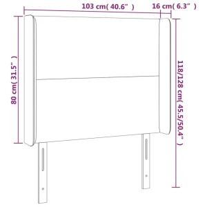 VidaXL Tête De Lit à LED Marron 103x16x118/128 Cm Similicuir Authenticité garantie 15