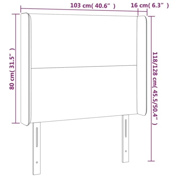 VidaXL Tête De Lit à LED Marron 103x16x118/128 Cm Similicuir Authenticité garantie 6