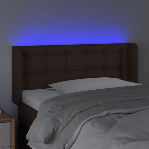 VidaXL Tête De Lit à LED Marron 103x16x78/88 Cm Similicuir prix de gros 4