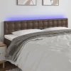 VidaXL Tête De Lit à LED Marron 160x5x78/88 Cm Similicuir en promotion 19
