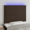 Meilleur Prix Garanti VidaXL Tête De Lit à LED Marron 80x5x118/128 Cm Similicuir 16