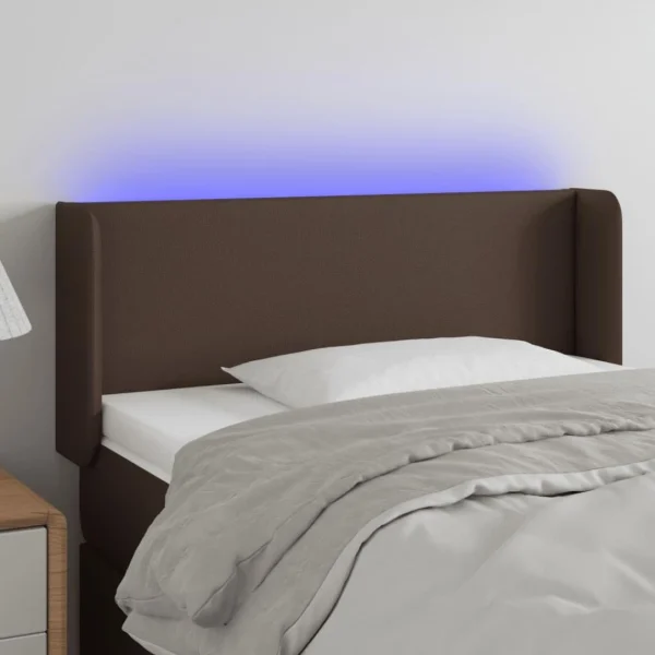 aux meilleurs prix VidaXL Tête De Lit à LED Marron 93x16x78/88 Cm Similicuir 1