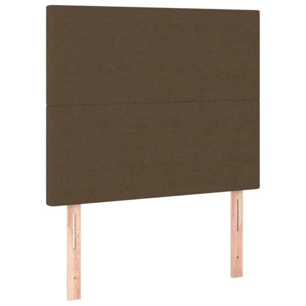 boutique en ligne france VidaXL Tête De Lit à LED Marron Foncé 100x5x118/128 Cm Tissu 4